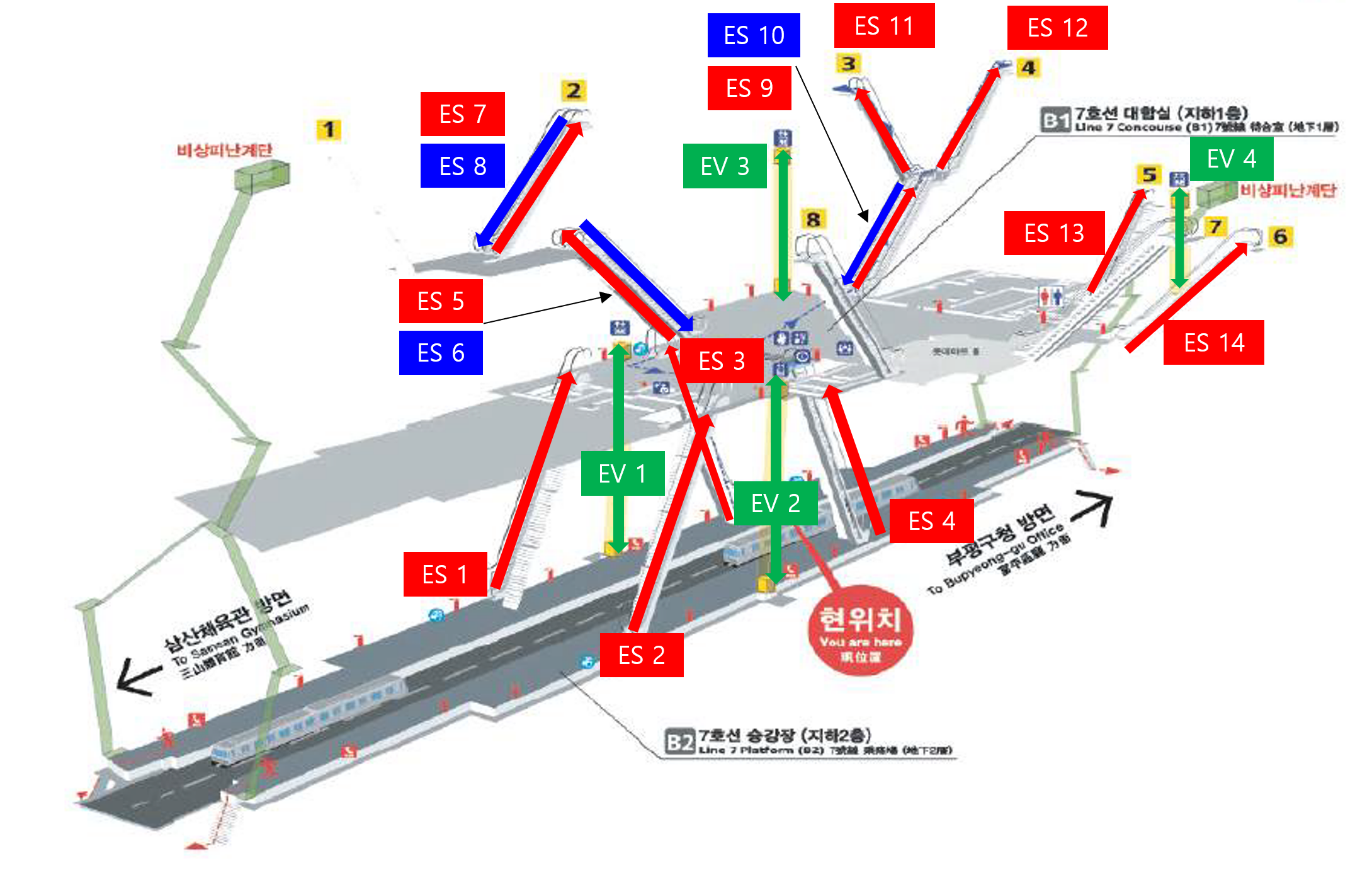 굴포천 승강기 배치도 : 이미지 상세설명